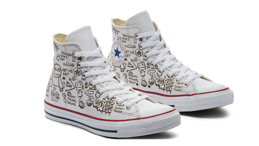 distressed graffiti chuck taylor all star high top