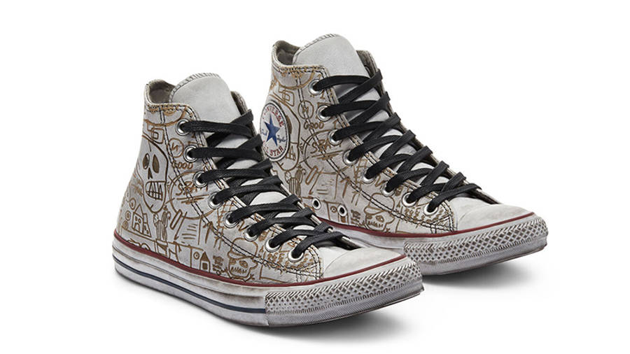 distressed graffiti chuck taylor all star high top