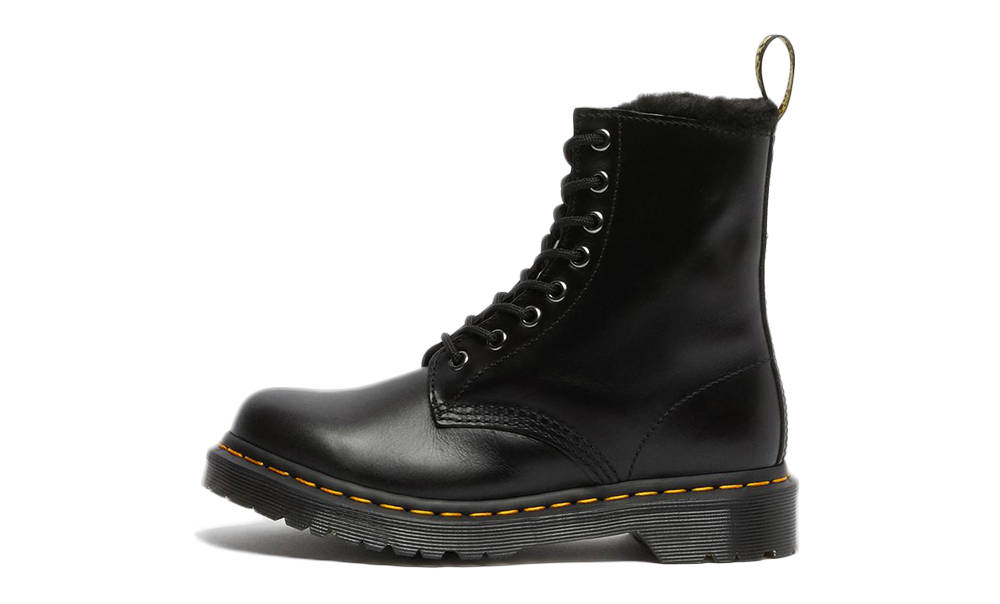 Dr Martens 1460 Serena Fur Lined Boots Dark Grey 26238021