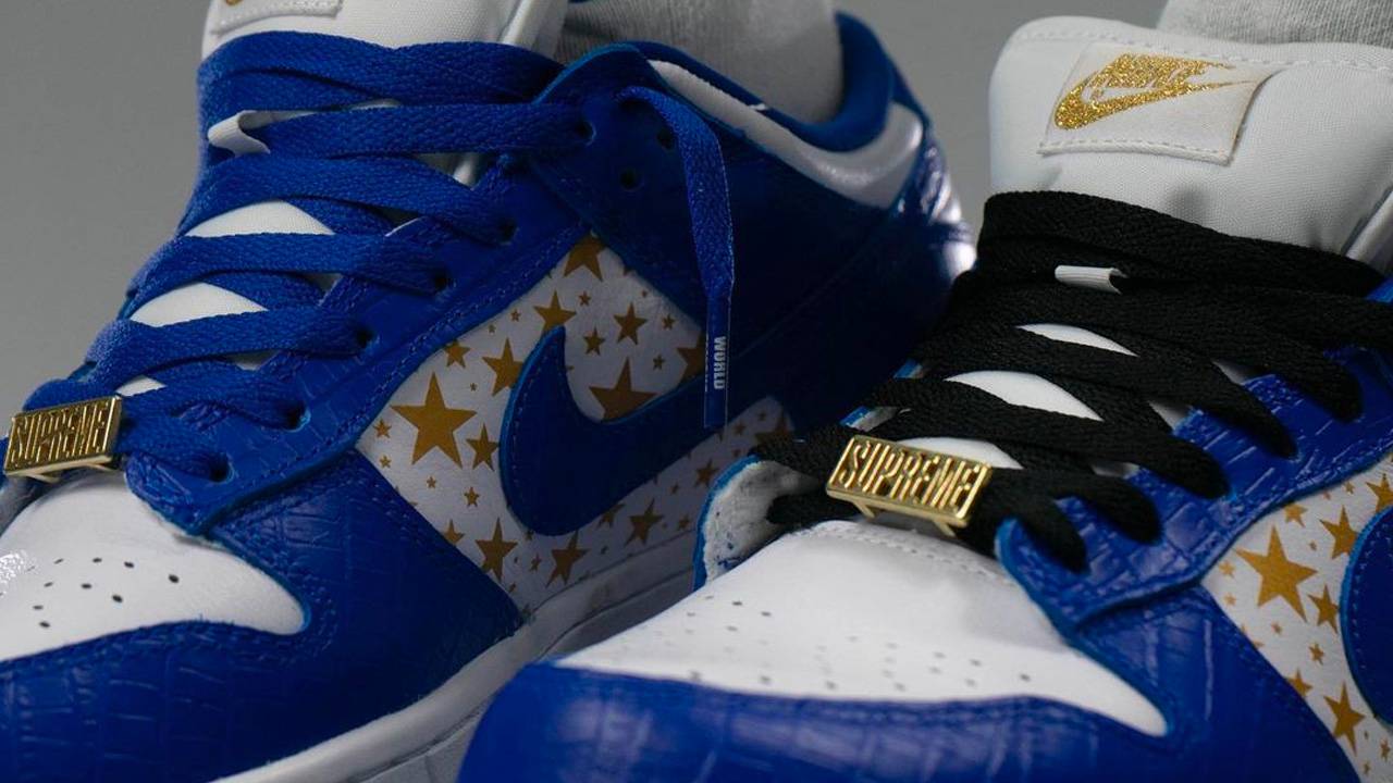Supreme x Nike SB Dunk Low "Hyper Blue"
