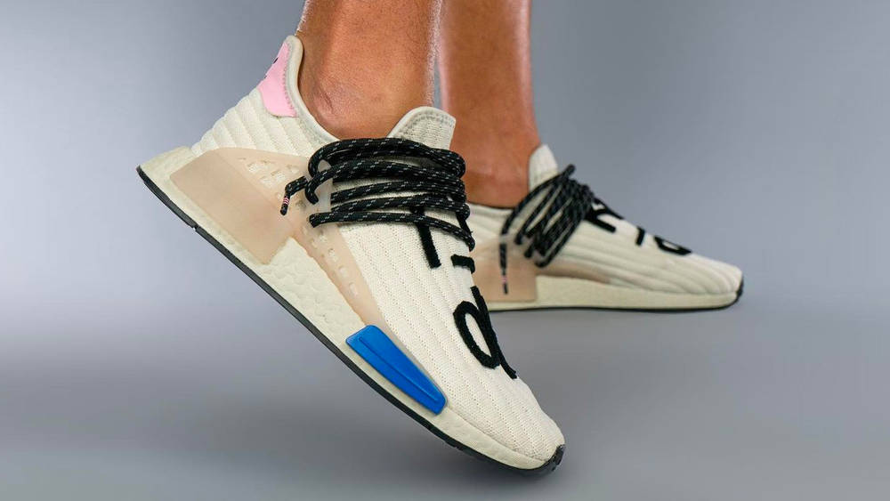 Image via yankeekicks Chenille Adorns the Pharrell Williams x adidas NMD Hu