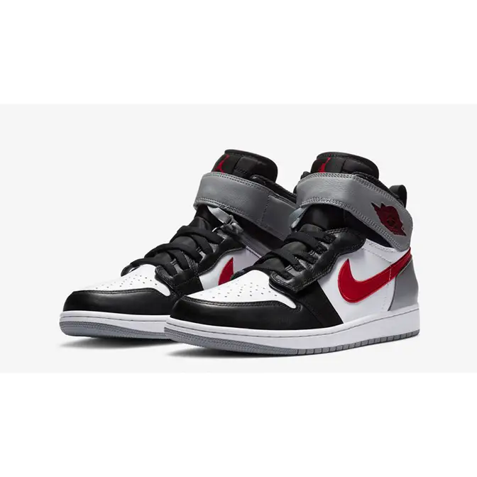 Air jordan 1 mid black particle grey gym red hotsell