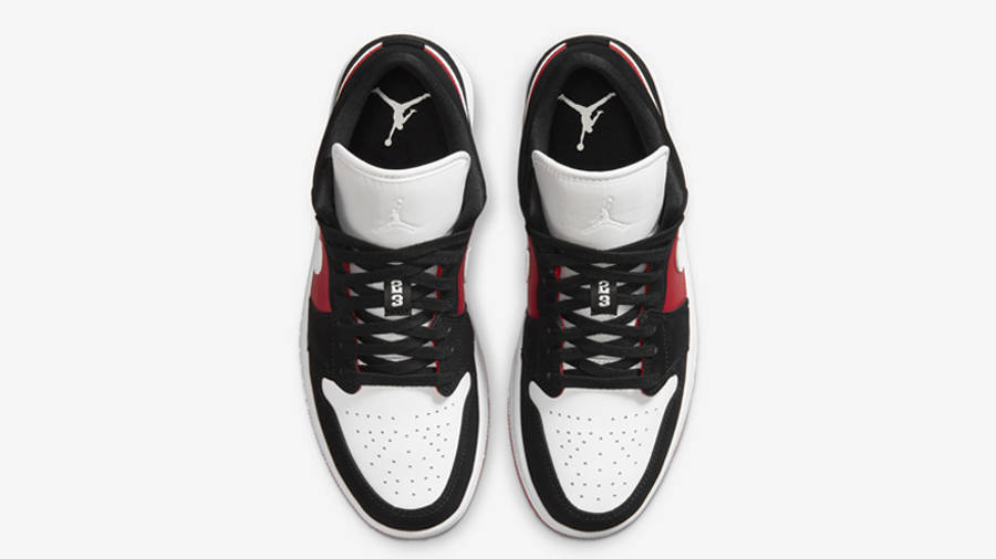 jordan 1 low black white gym red