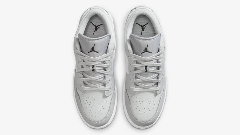 Jordan 1 Low GS White Grey Camo Swoosh