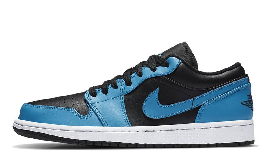 air jordan 1 blue and black low