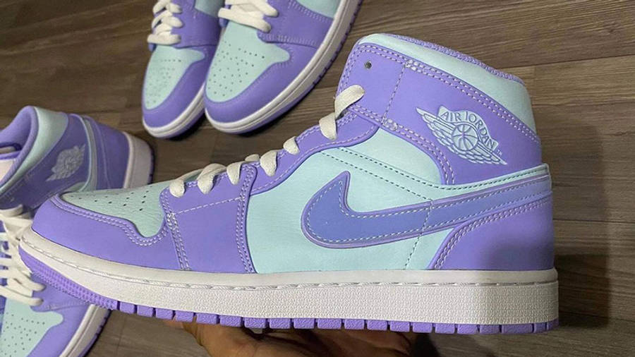 lilac and blue jordans