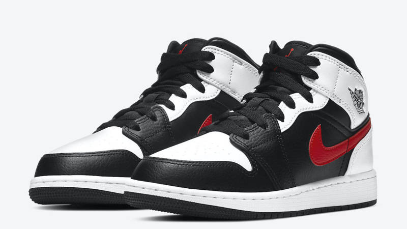 Jordan 1 Mid GS Black Chile Red