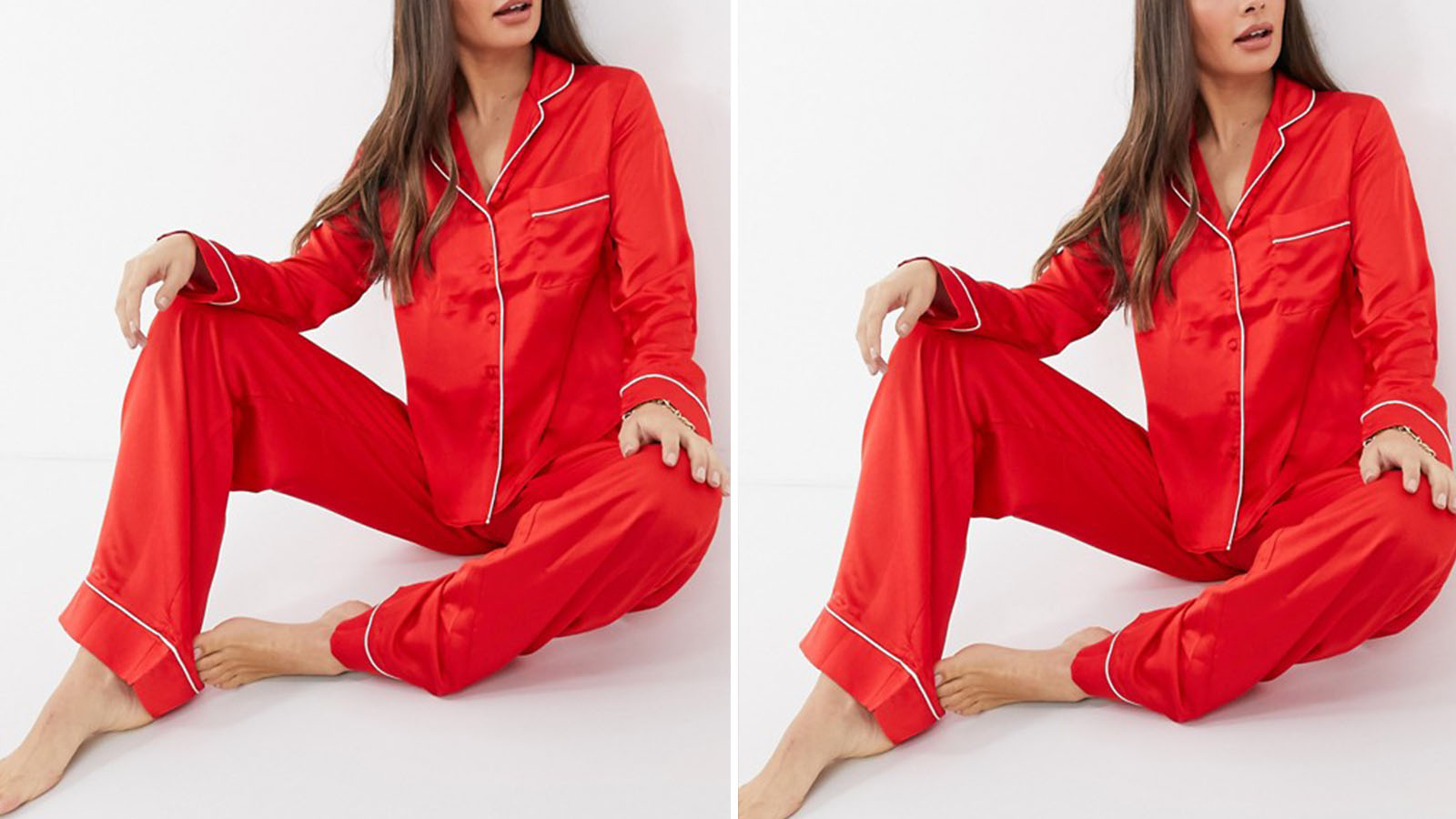 missguided red pj set