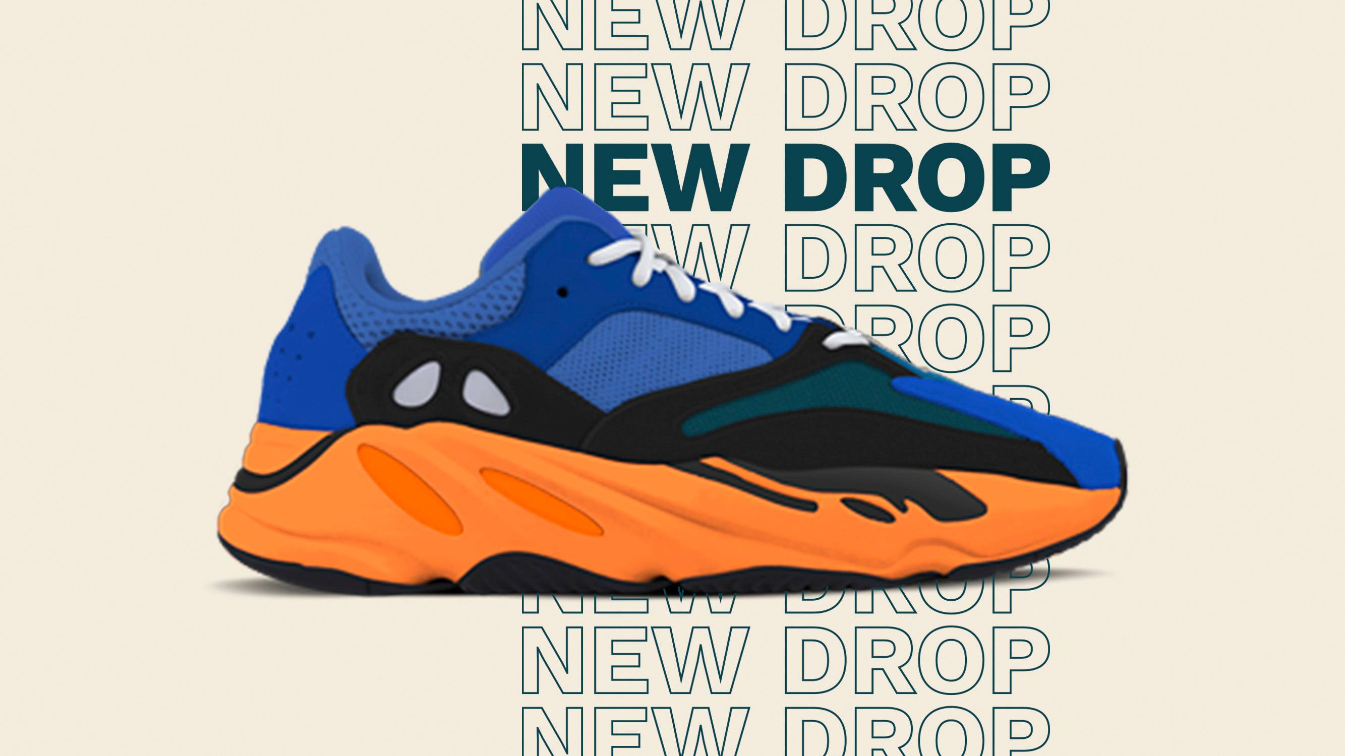 yeezy bright blue on feet