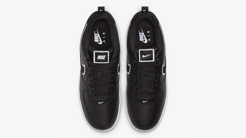 Nike Air Force 1 Black White Stitch DH2472-001 middle