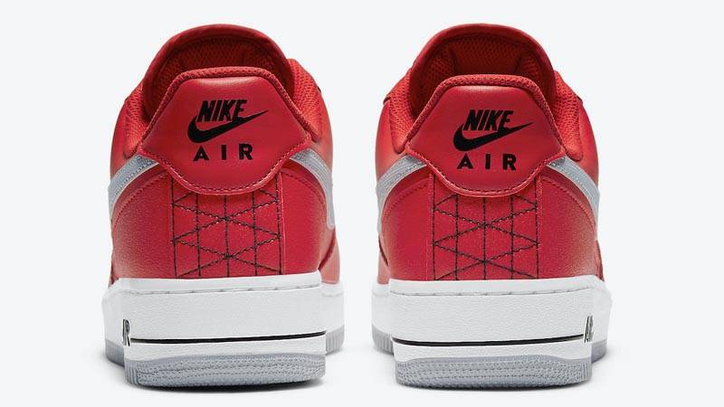 Nike Air Force 1 Low Red Grey Back