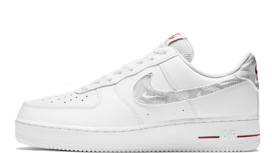 nike air force 1 low topography white red