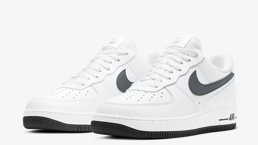 grey black and white air force ones