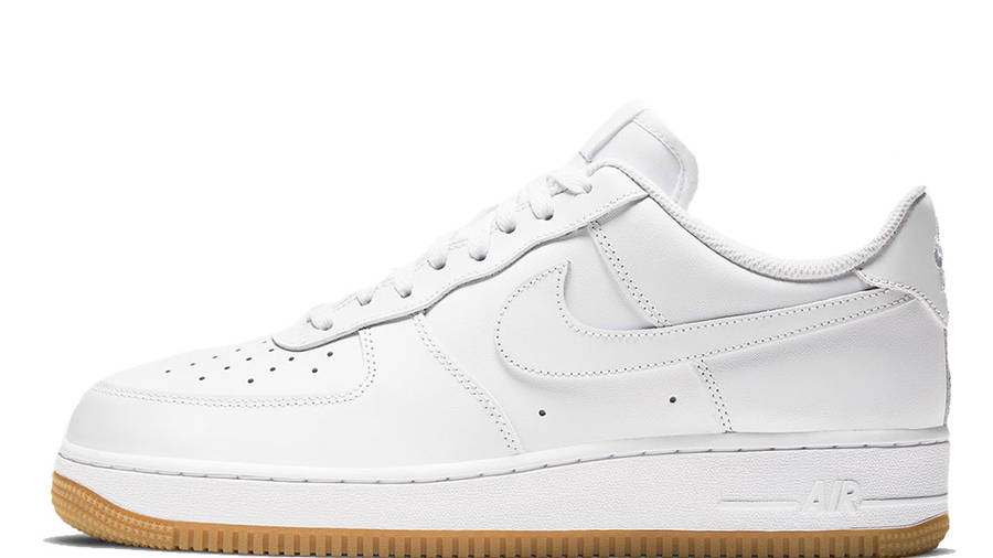 white air force ones gum sole