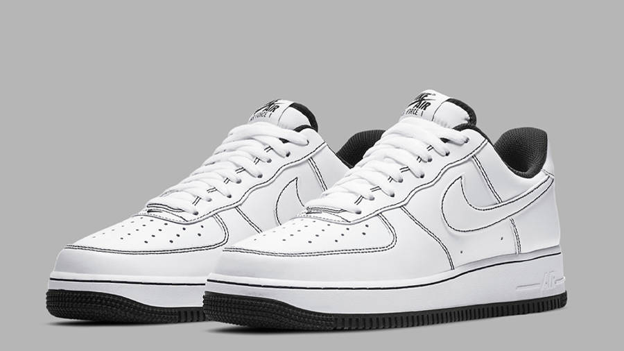 Nike Air Force 1 White Black Stitch | Where To Buy | CV1724-104 | The