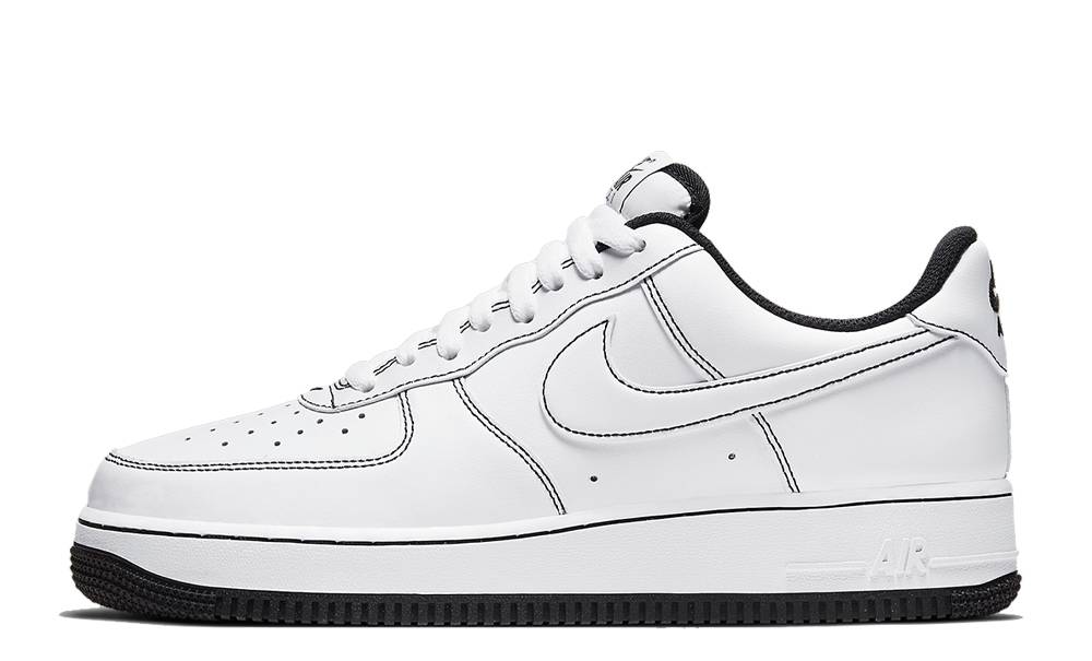 air force 1 black on white