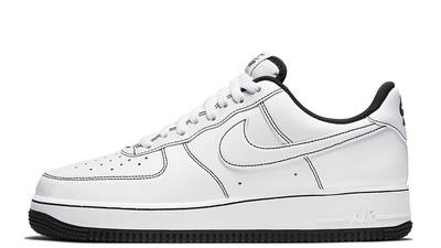nike air force 1 white with black