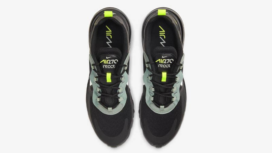 Nike Air Max 270 React Black Silver Pine Middle
