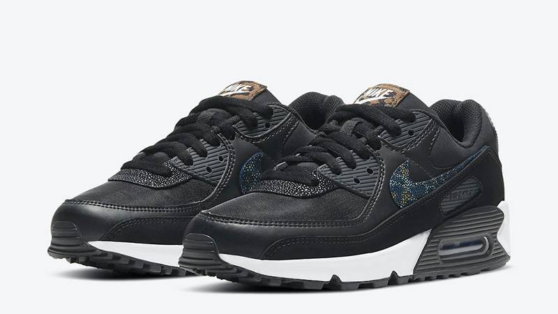 Nike Air Max 90 Black White Safari CV8824-001 front
