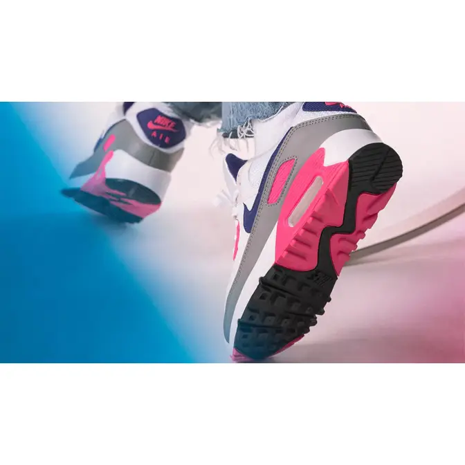 Nike air max outlet 90 black/white/bright violet/pink blast