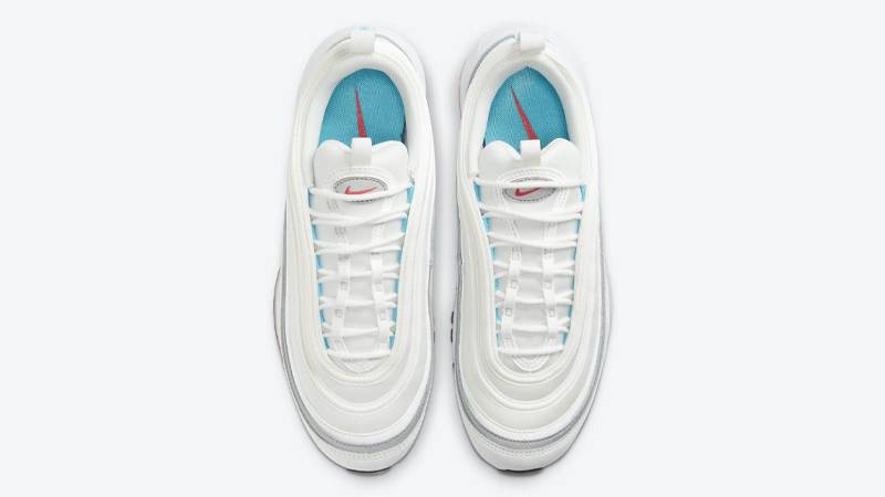 Nike Air Max 97 White Aqua Blue Red Middle