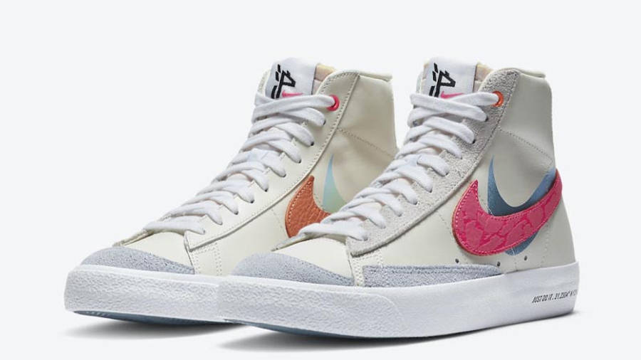 nike blazers pink and orange