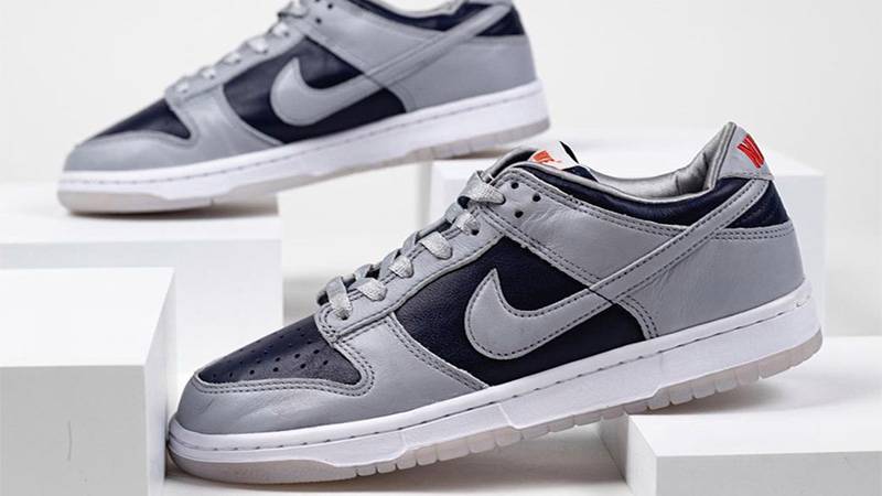 Nike Dunk Low Grey Black Red swoosh