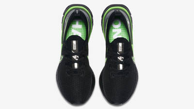 Nike React Infinity Run Flyknit Black Green Middle