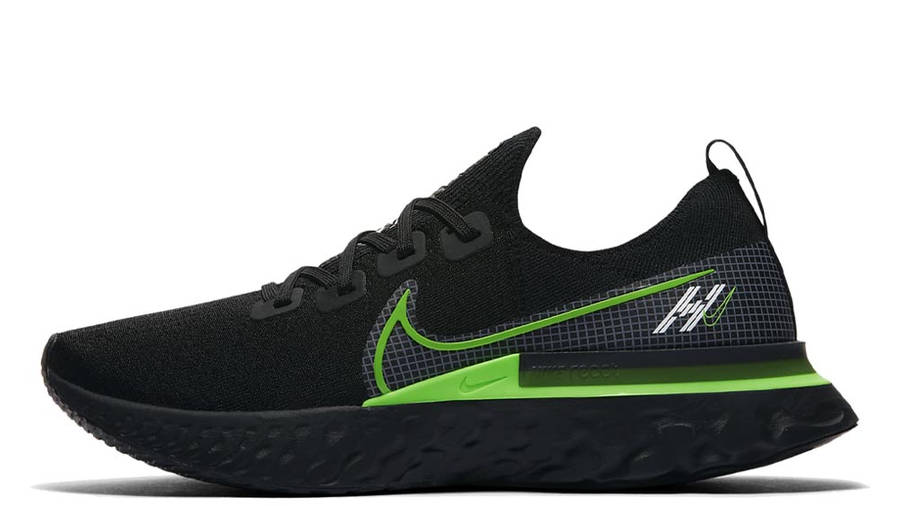 Nike React Infinity Run Flyknit Black Green
