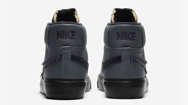 Nike SB Blazer Mid Edge Black Grey Back