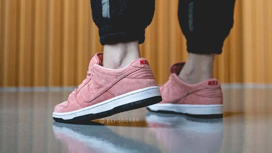 Nike SB Dunk Low Pink Pig On Foot Back
