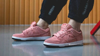 Nike SB Dunk Low Pink Pig On Foot Front Side