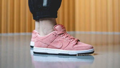 Nike SB Dunk Low Pink Pig On Foot Side