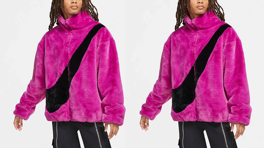 Nike Sportswear Faux Fur Jacket Cactus Flower