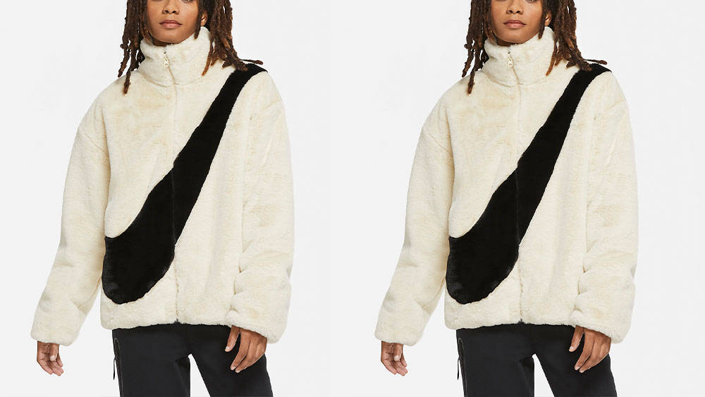 Nike Sportswear Faux Fur Jacket Fossil