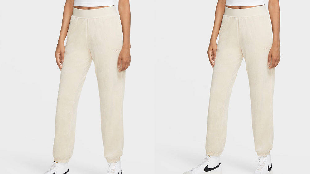 Nike Sportswear Velour Trousers Cream