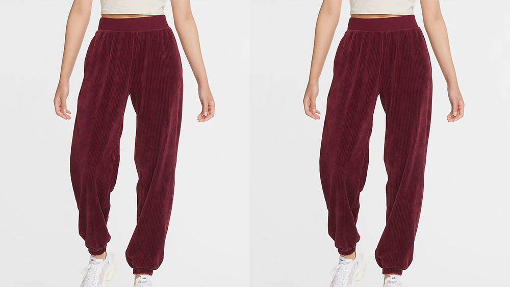 Nike Sportswear Velour Trousers Red