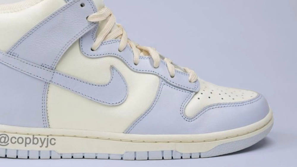 Nike Womens Dunk High Sail Football Grey sole by jc