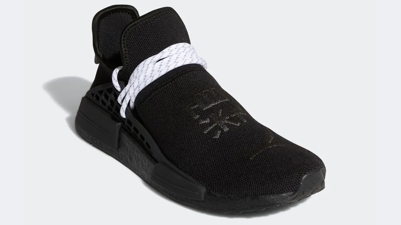 The Pharrell x adidas NMD Hu Core Black Core White Are Dropping This Month The Sole Supplier