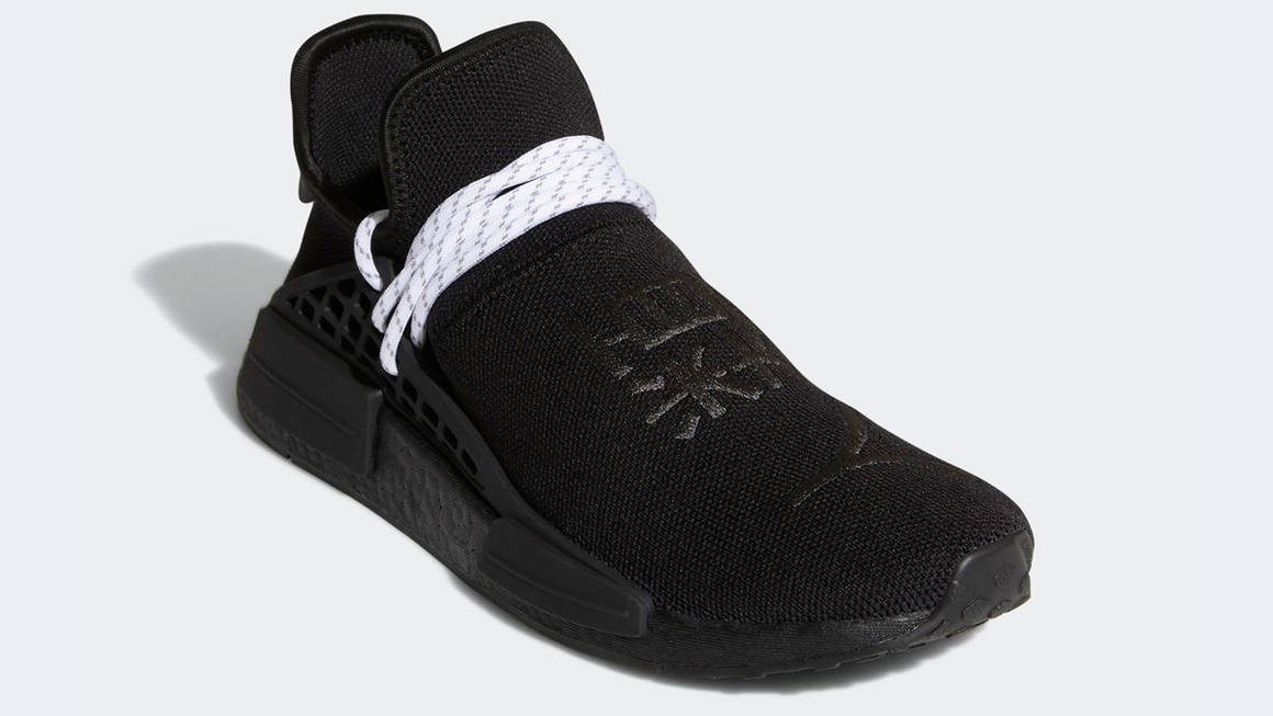 The Pharrell x adidas NMD Hu "Core Black" & "Core White" Are Dropping This Month