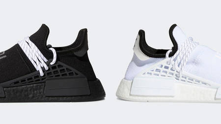 The Pharrell x adidas NMD Hu "Core Black" & "Core White" Are Dropping This Month The Pharrell x adidas NMD Hu "Core Black" & "Core White" Are Dropping This Month