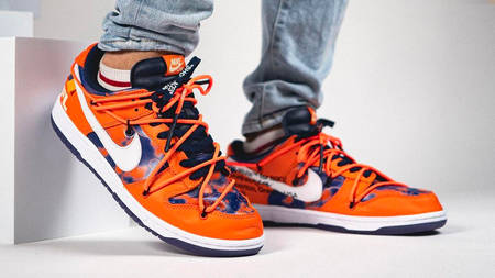 An On-Foot Look at the Futura x Off-White x Nike SB Dunk Low "Orange"