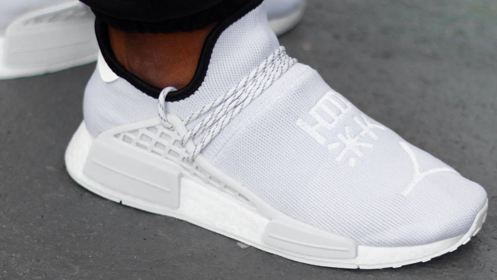 Image via adisight The New Pharrell x adidas NMD Hu "Triple White" is Already on Sale
