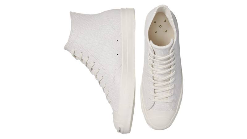 Pop Trading Co x Converse Cons Jack Purcell Pro High Top Egret Middle