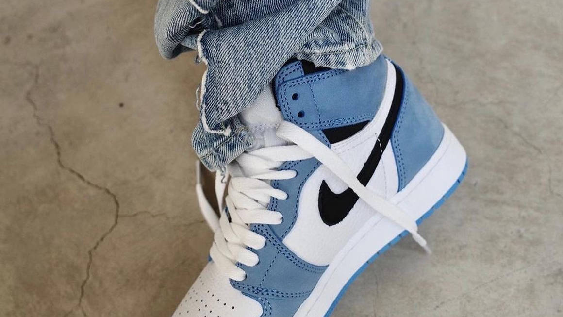 jordan 1 university blue white laces