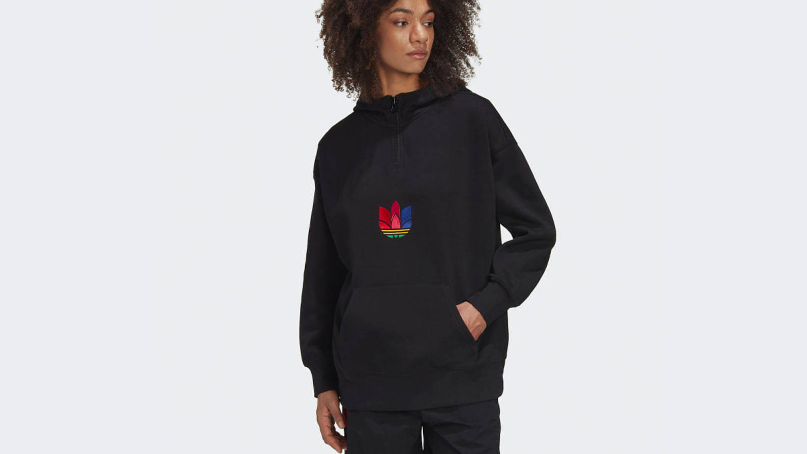 adidas multi trefoil hoodie