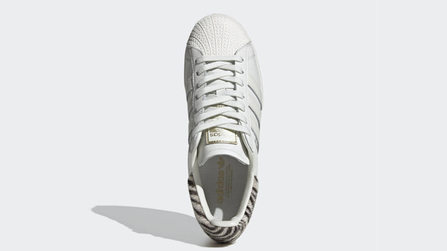 adidas Superstar Bold Zebra Print White Tint