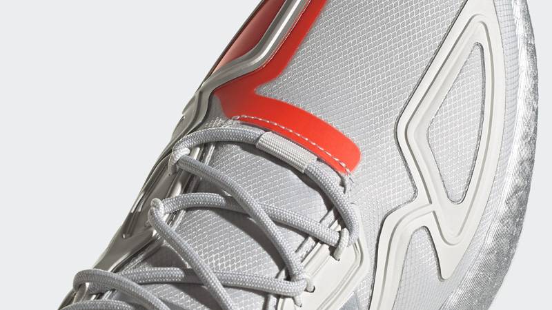 adidas ZX 2K Boost Grey Silver Metallic Closeup