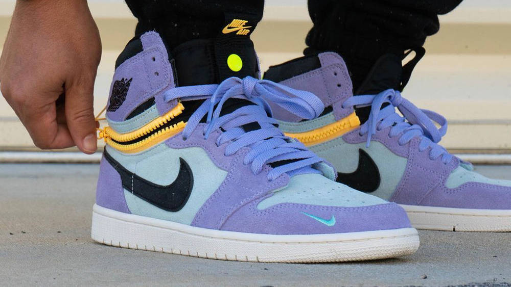 Image via yankeekicks Air Jordan 1 Switch "Purple Pulse"