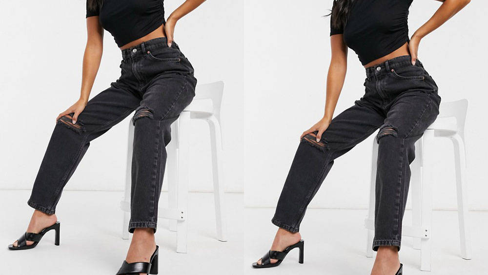 ASOS DESIGN High Rise Mom Jeans